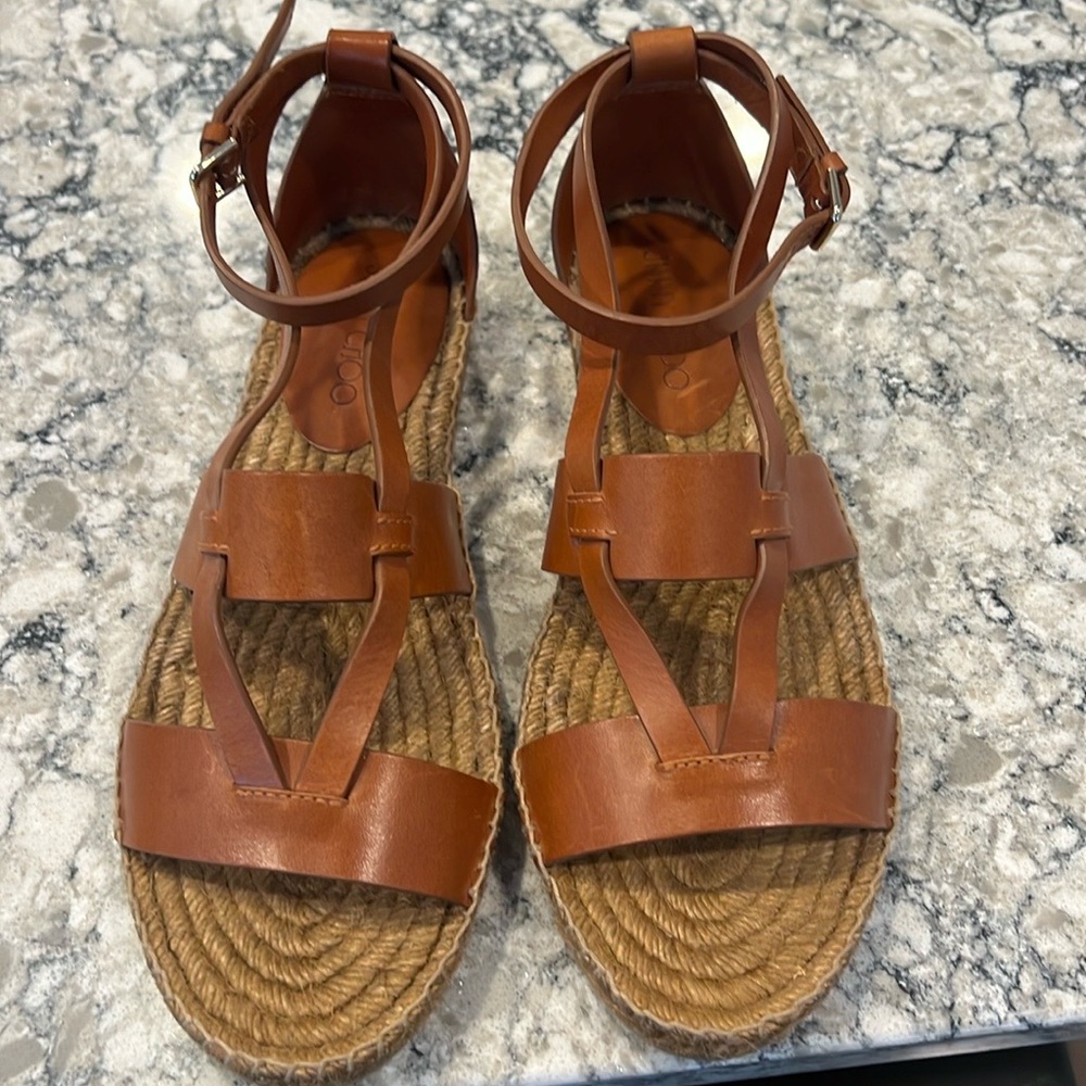 Jimmy Choo brown leather sandals- size 41